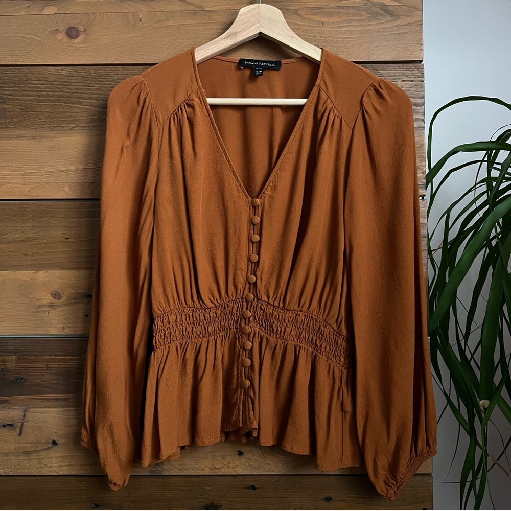 Banana Republic Marigold Peplum Top